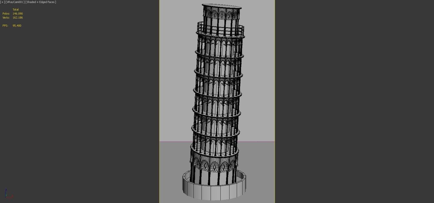 Pisa Tower 3D model_5