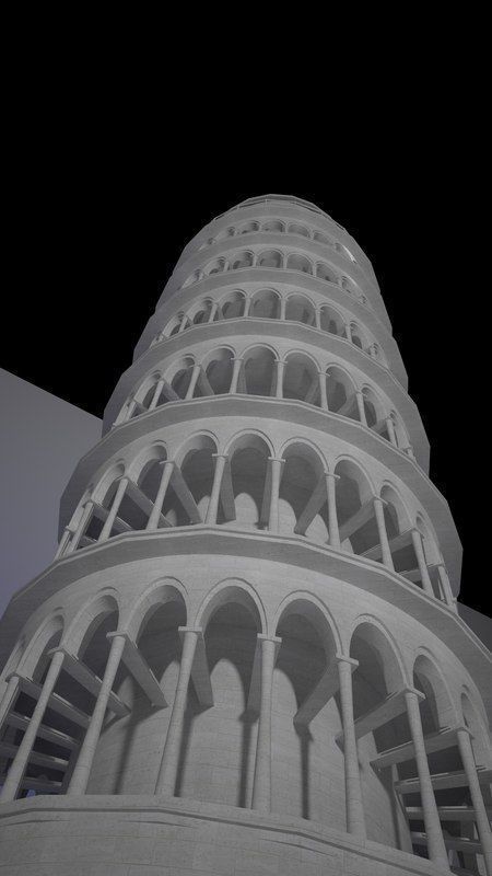Pisa Tower 3D model_4