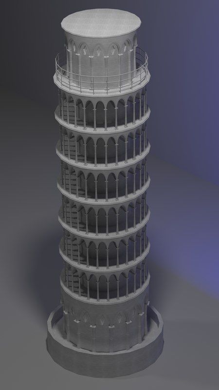 Pisa Tower 3D model_1