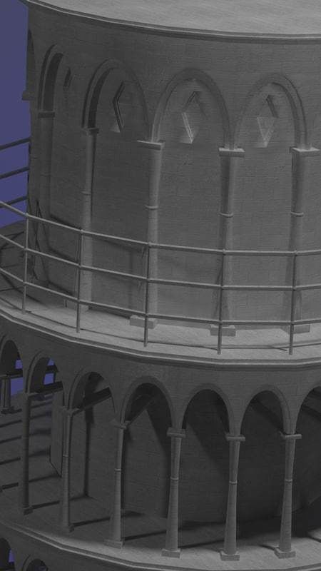 Pisa Tower 3D model_2