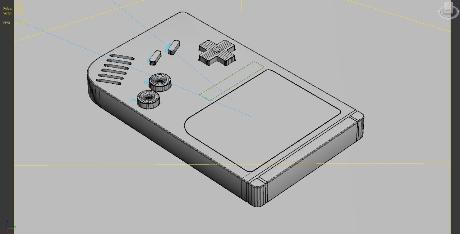 Tetris nintendo gameboy 3D model_1