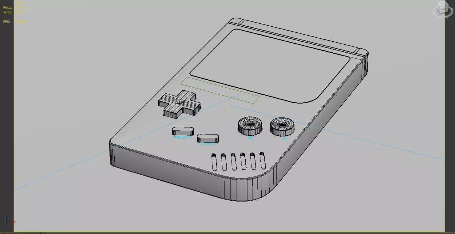 Tetris nintendo gameboy 3D model_0