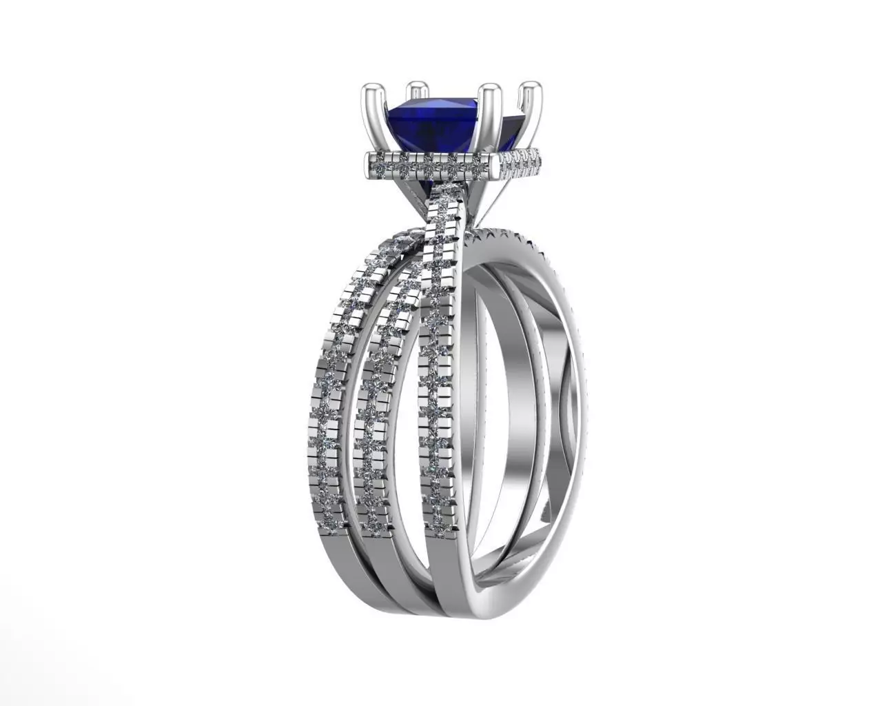 Diamond Princess gold rings NN061 3D print model
