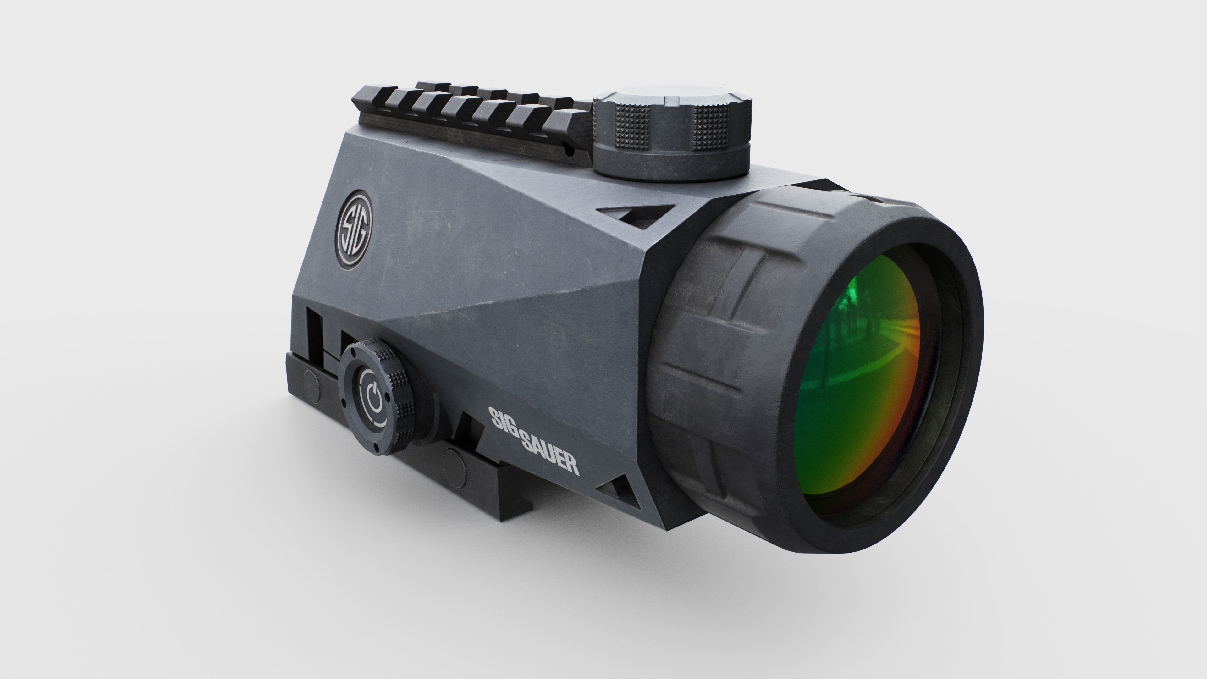 Sig Sauer Bravo4 4x30mm Wide Field Battle Sight Low-poly 3D model_4