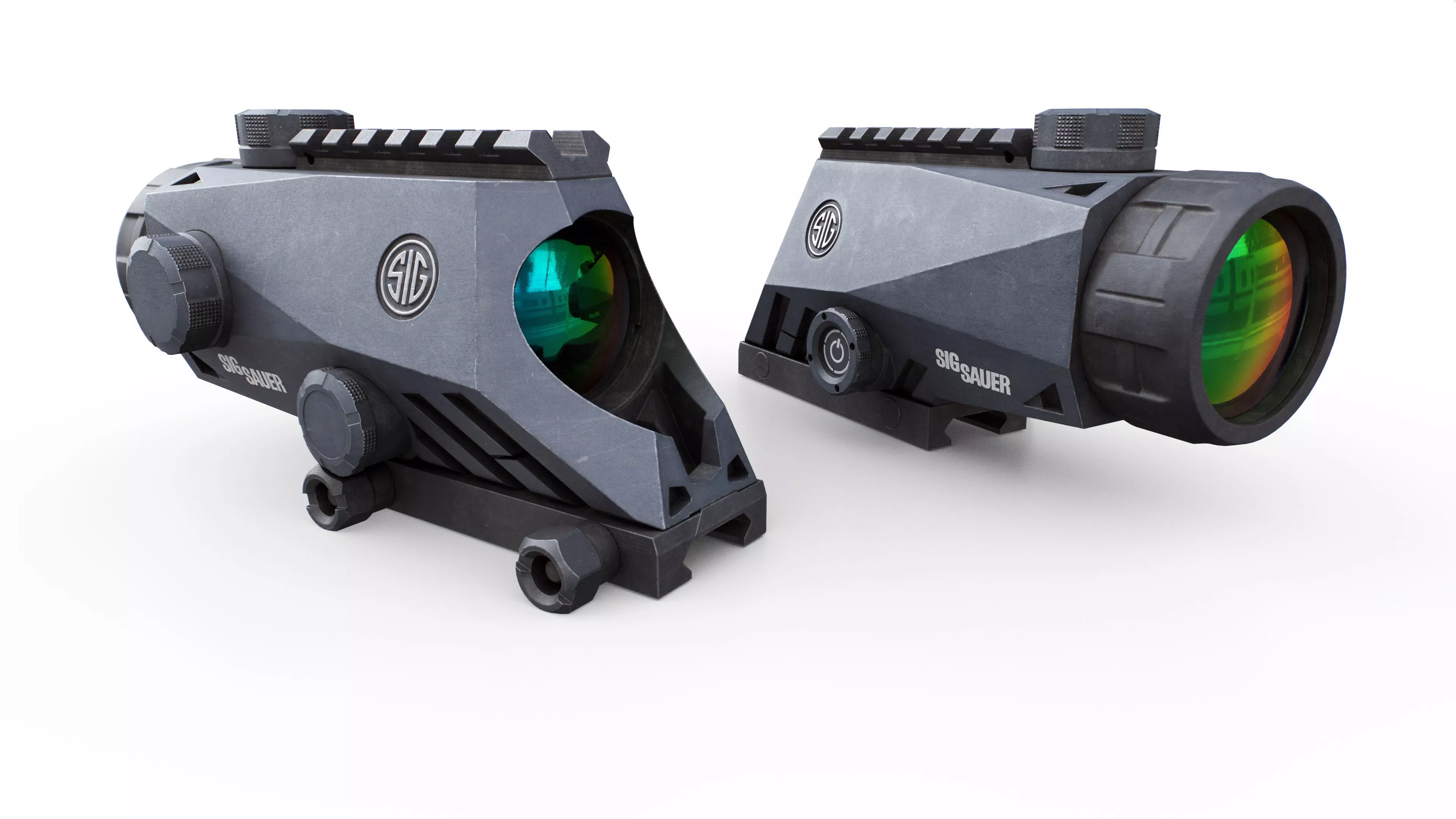 Sig Sauer Bravo4 4x30mm Wide Field Battle Sight Low-poly 3D model_0