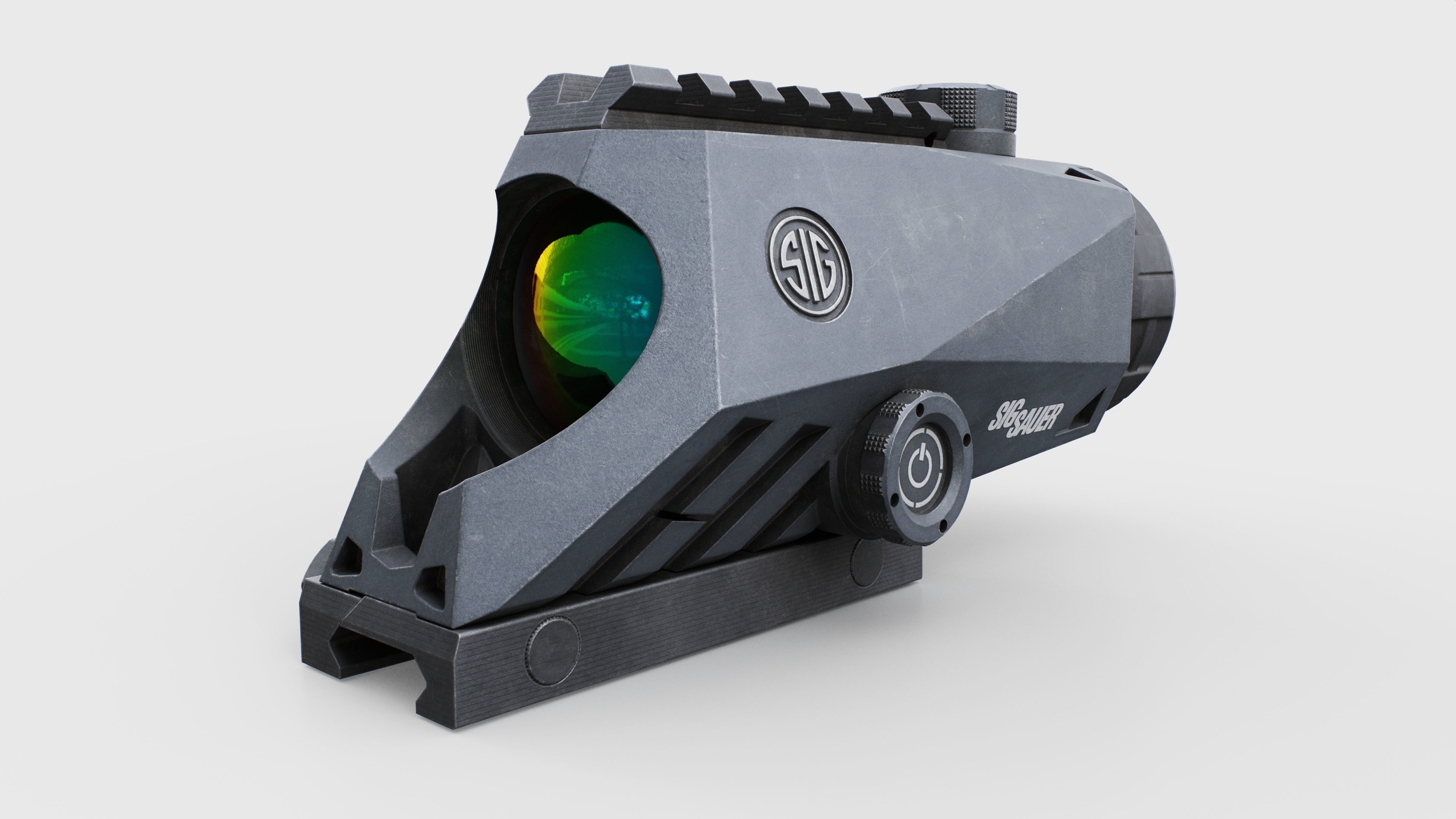 Sig Sauer Bravo4 4x30mm Wide Field Battle Sight Low-poly 3D model_2