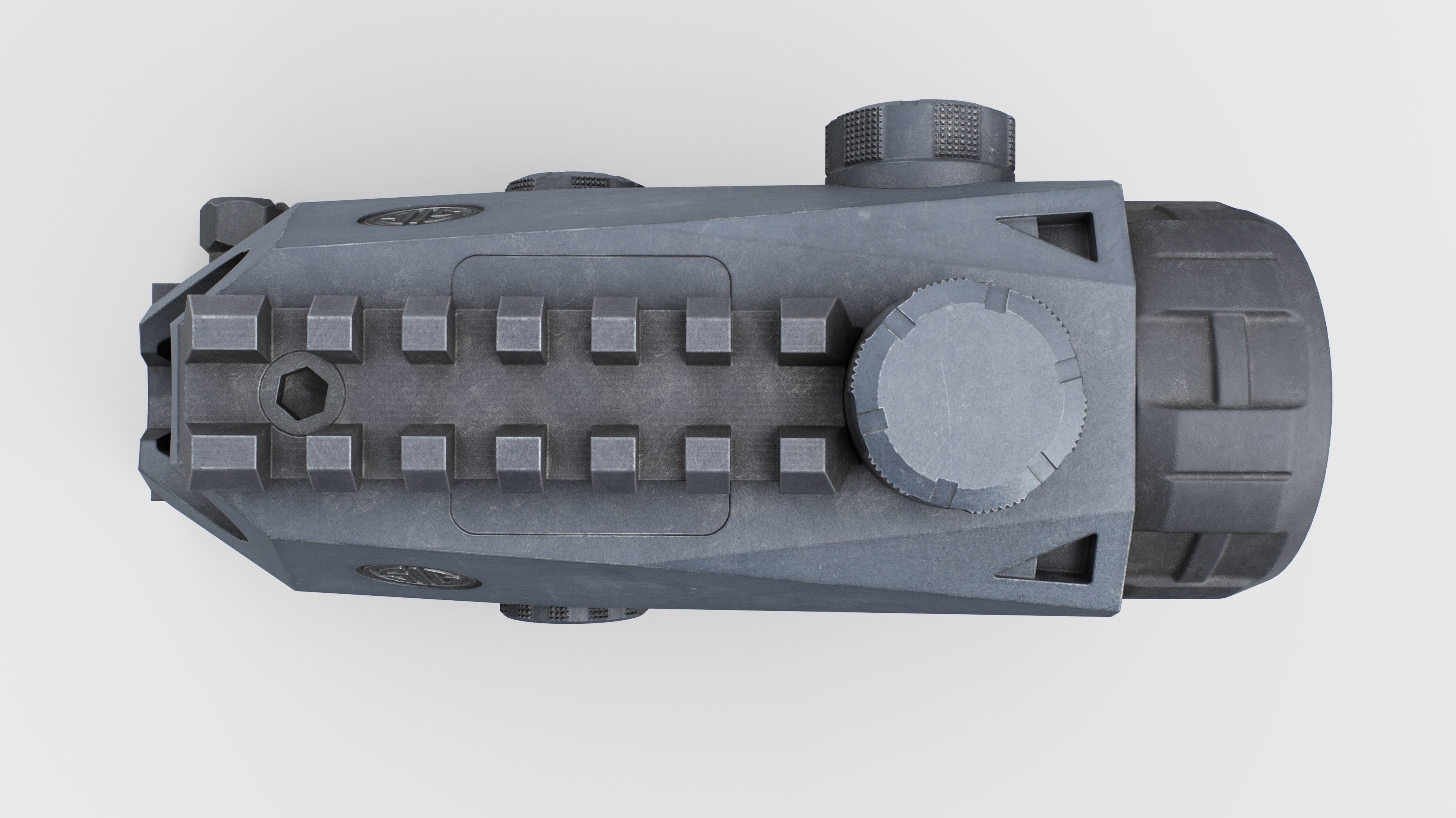 Sig Sauer Bravo4 4x30mm Wide Field Battle Sight Low-poly 3D model_10