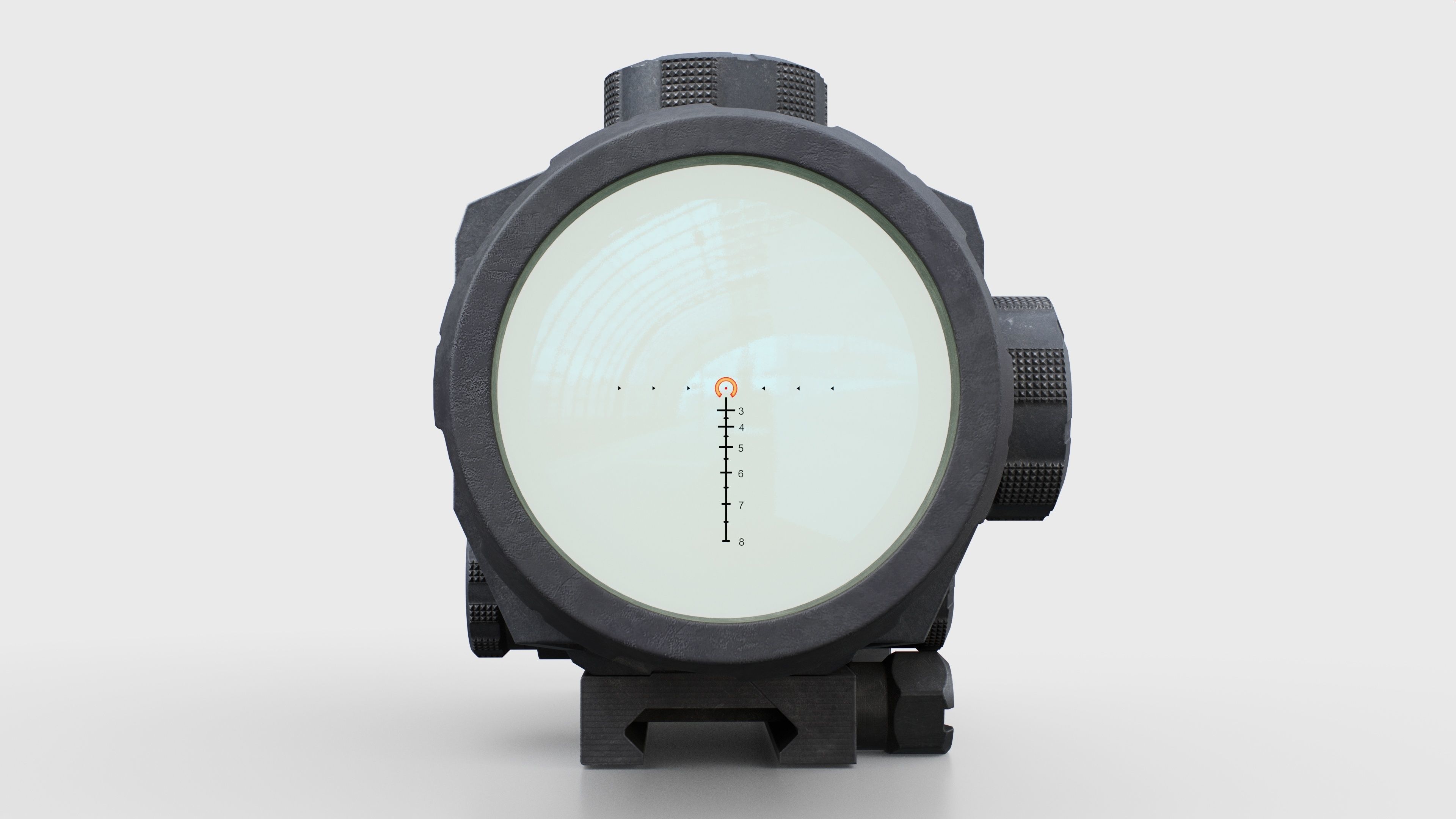 Sig Sauer Bravo4 4x30mm Wide Field Battle Sight Low-poly 3D model_5