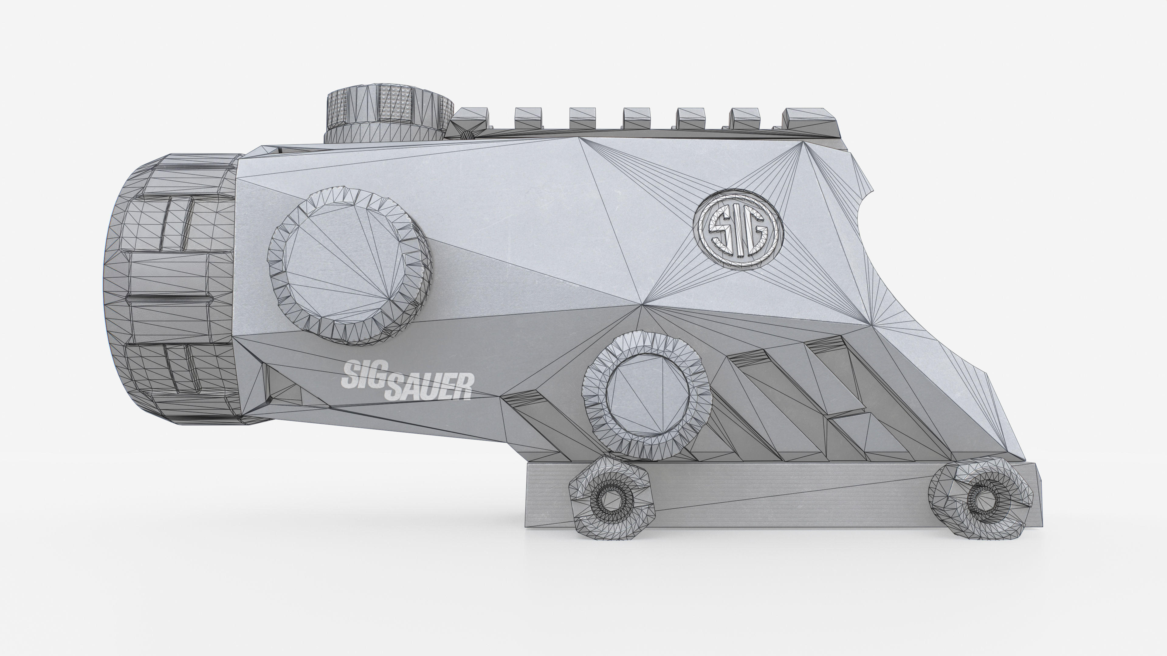 Sig Sauer Bravo4 4x30mm Wide Field Battle Sight Low-poly 3D model_13