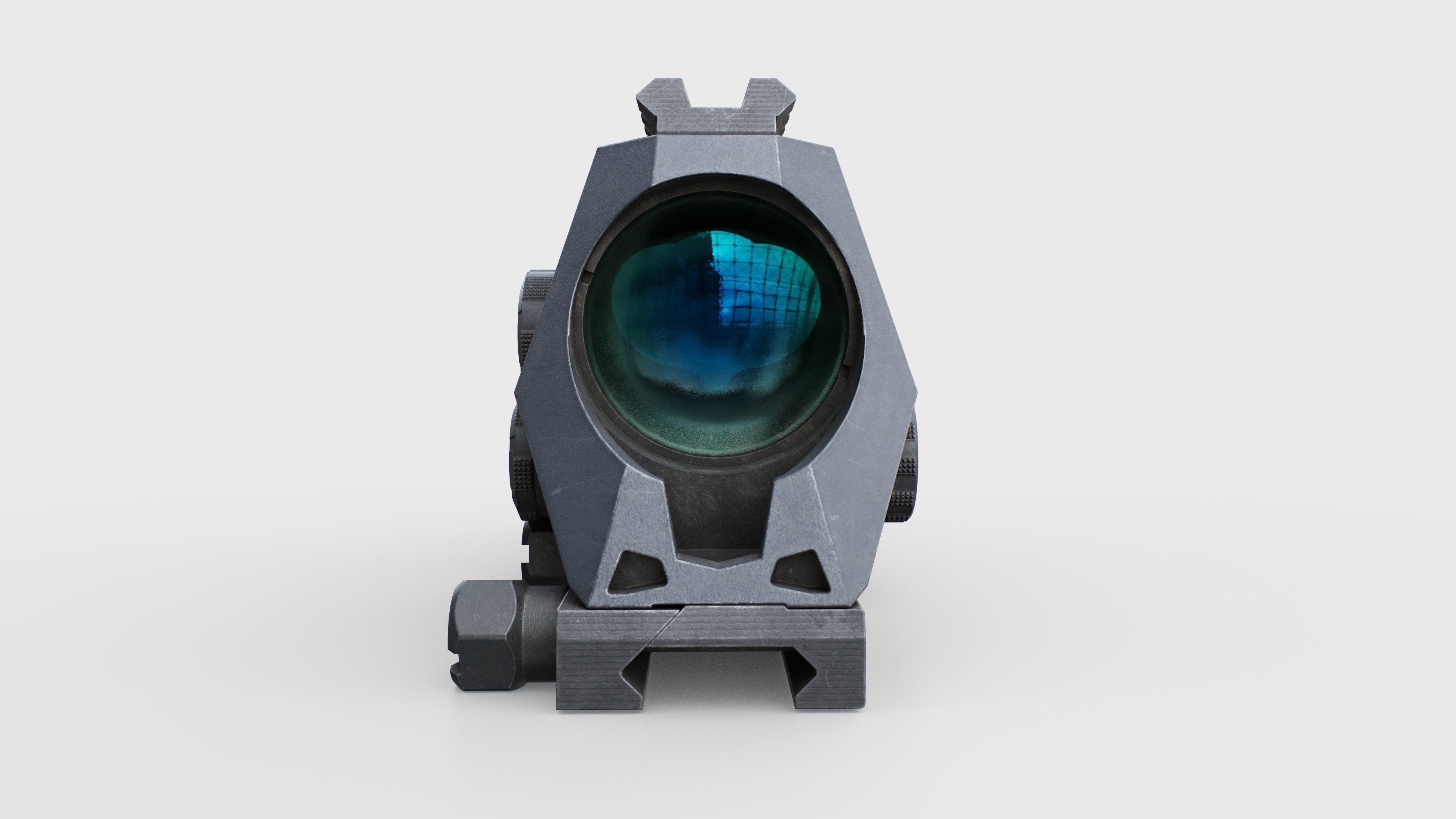 Sig Sauer Bravo4 4x30mm Wide Field Battle Sight Low-poly 3D model_9
