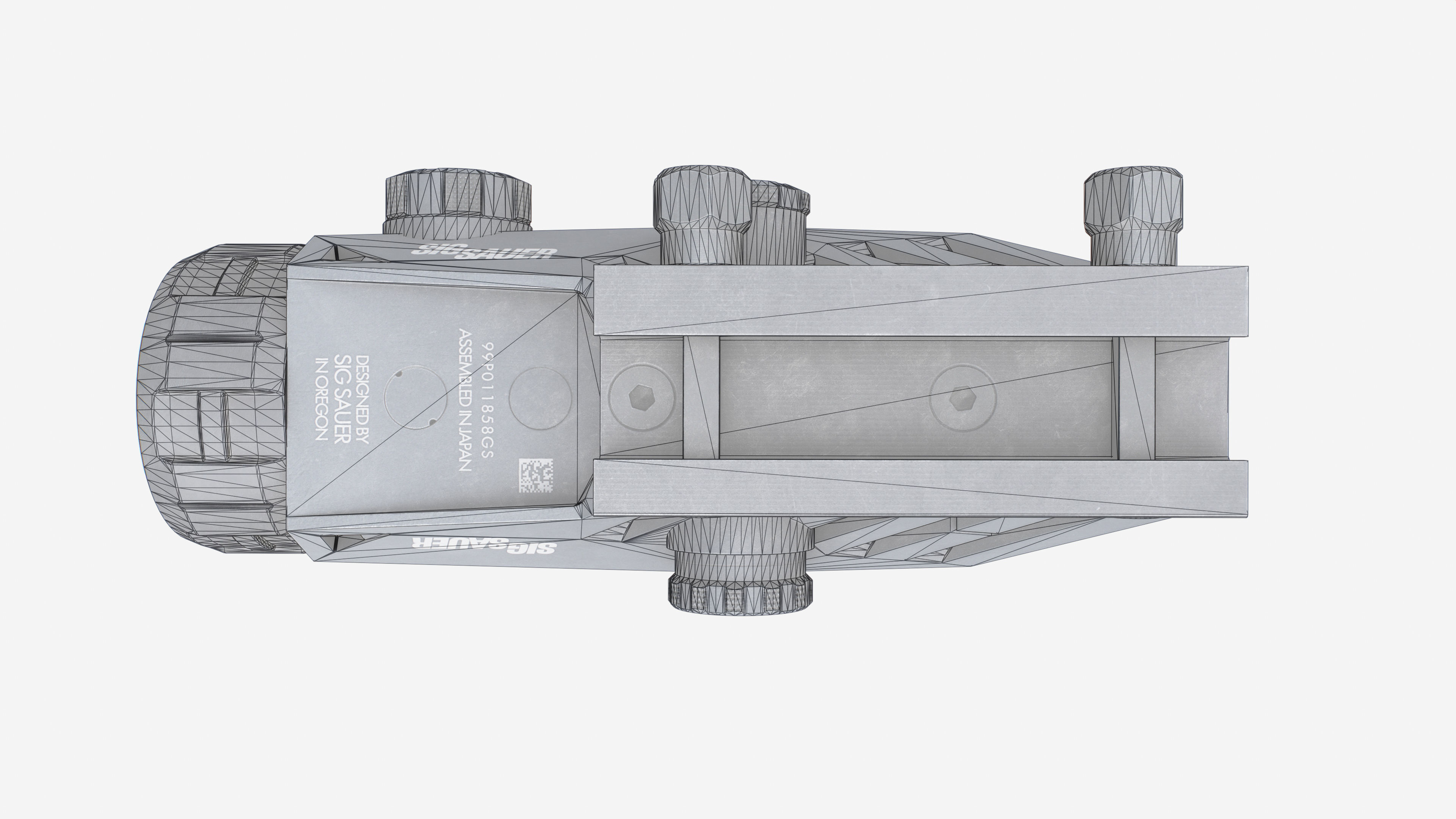 Sig Sauer Bravo4 4x30mm Wide Field Battle Sight Low-poly 3D model_17