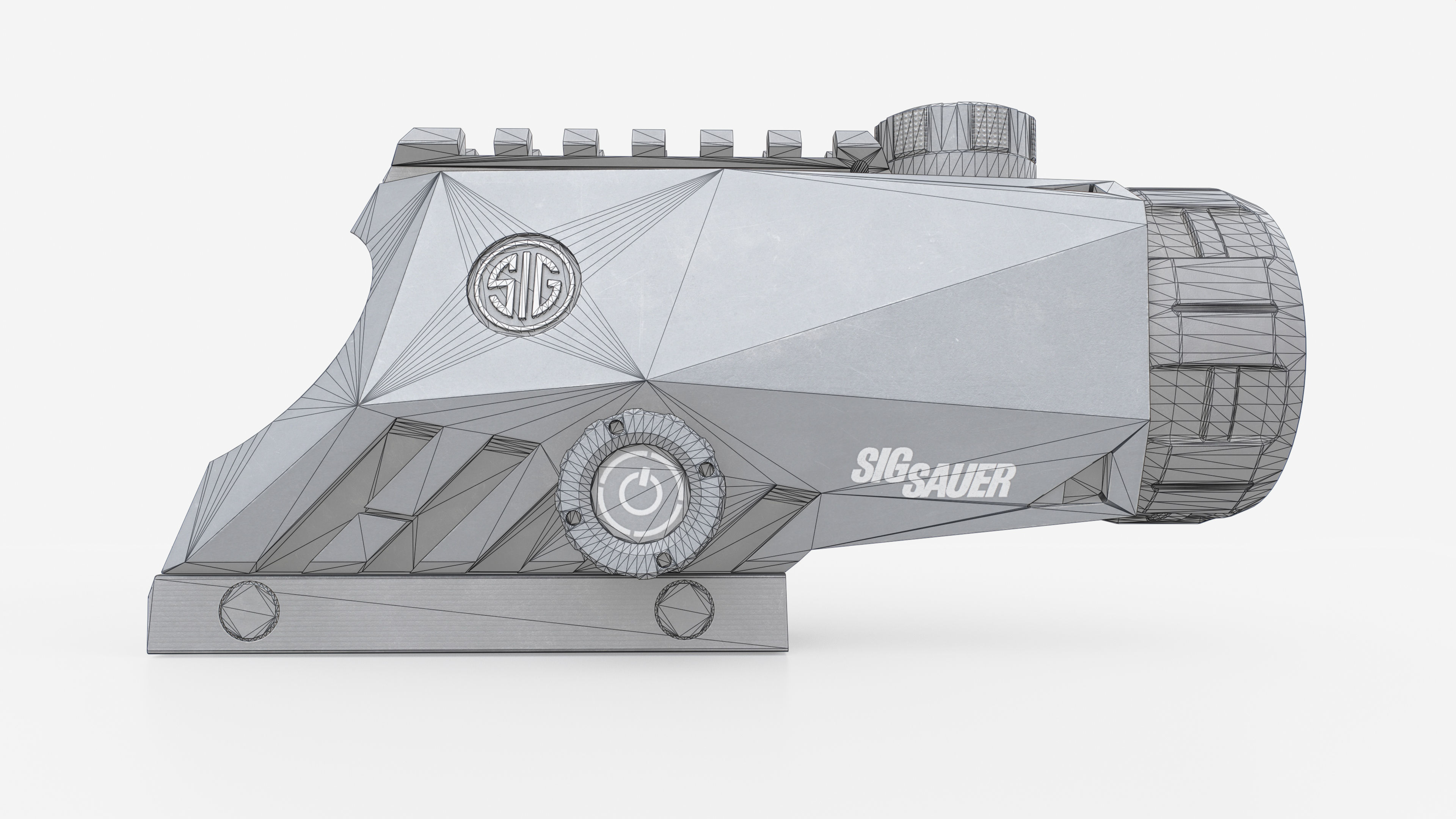 Sig Sauer Bravo4 4x30mm Wide Field Battle Sight Low-poly 3D model_12