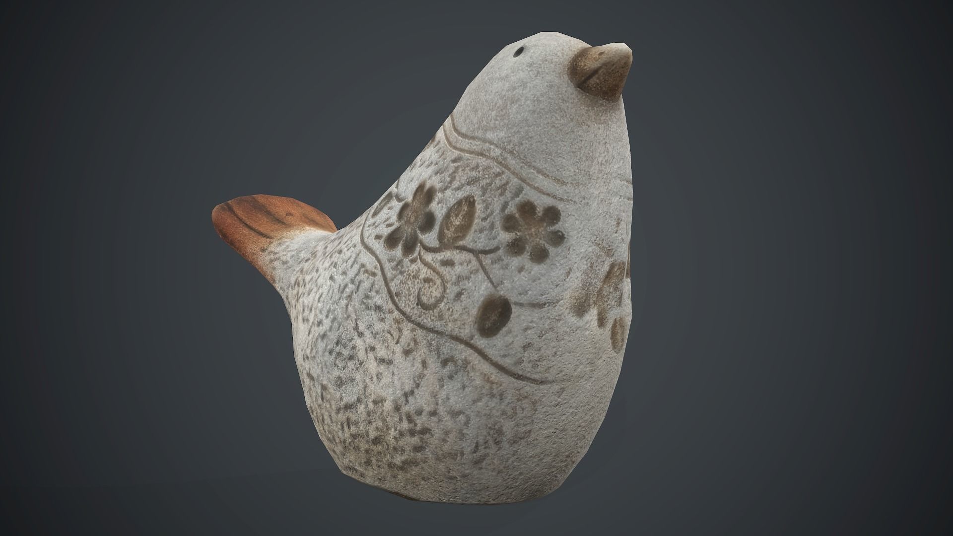 Bird Sculpture PBR Game Ready Low-poly 3D model_2