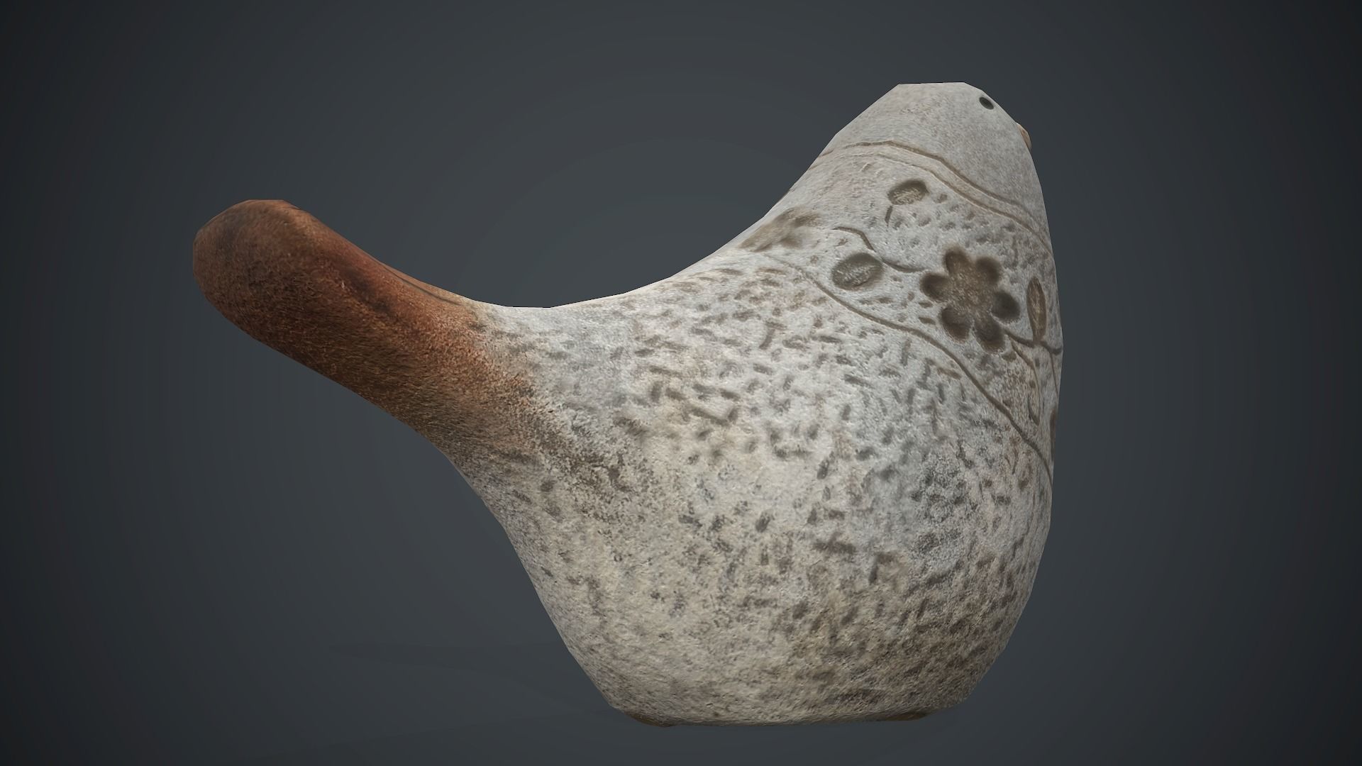 Bird Sculpture PBR Game Ready Low-poly 3D model_4