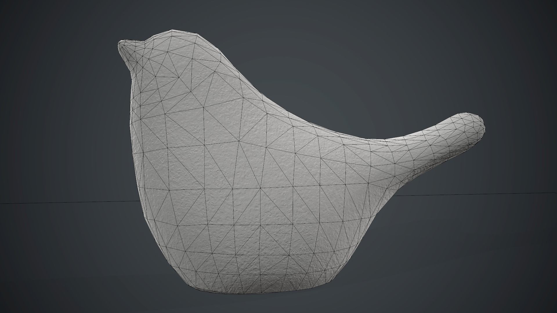Bird Sculpture PBR Game Ready Low-poly 3D model_16