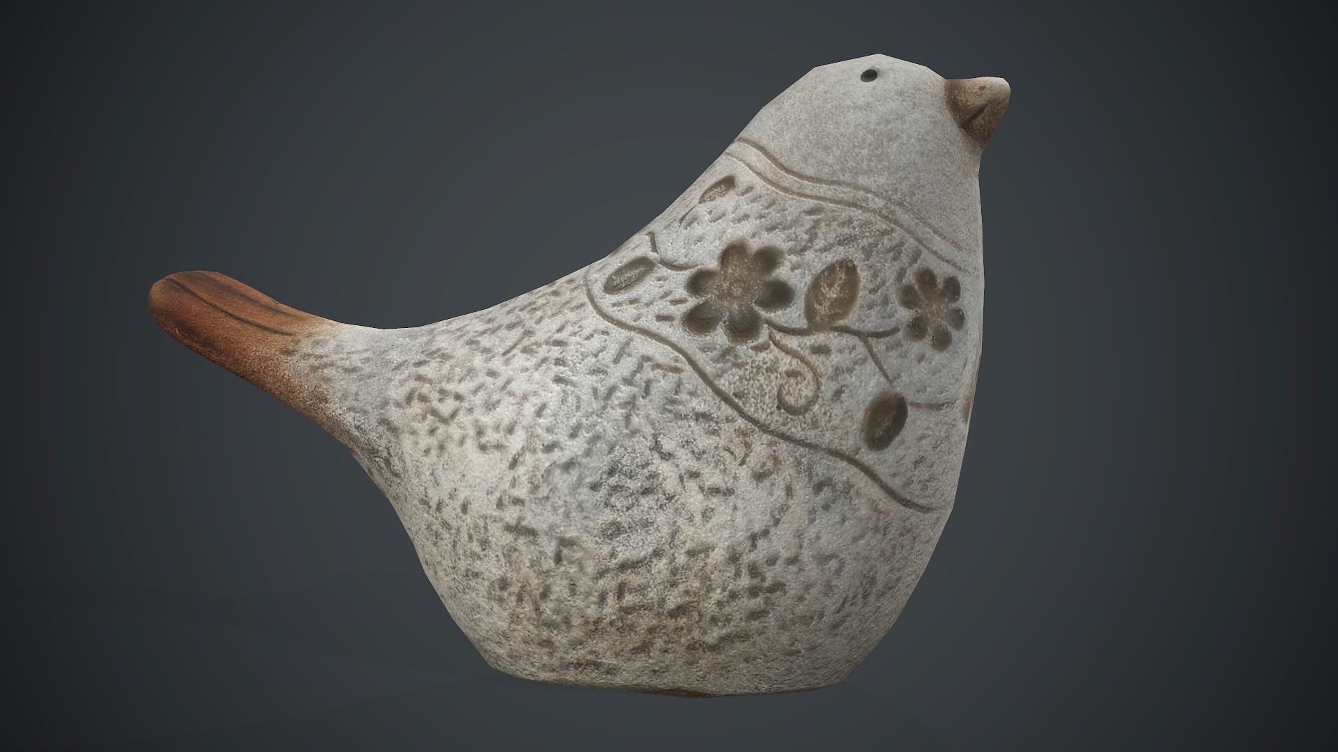 Bird Sculpture PBR Game Ready Low-poly 3D model_5