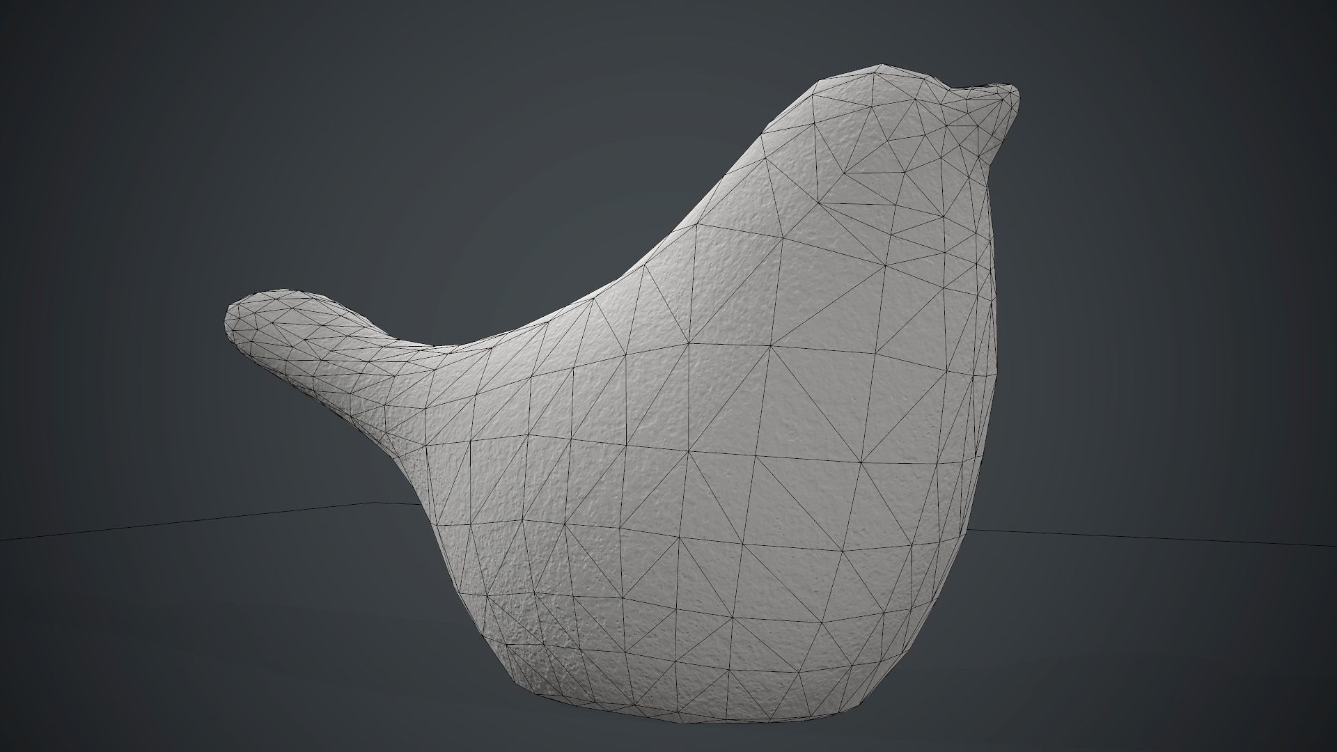 Bird Sculpture PBR Game Ready Low-poly 3D model_15