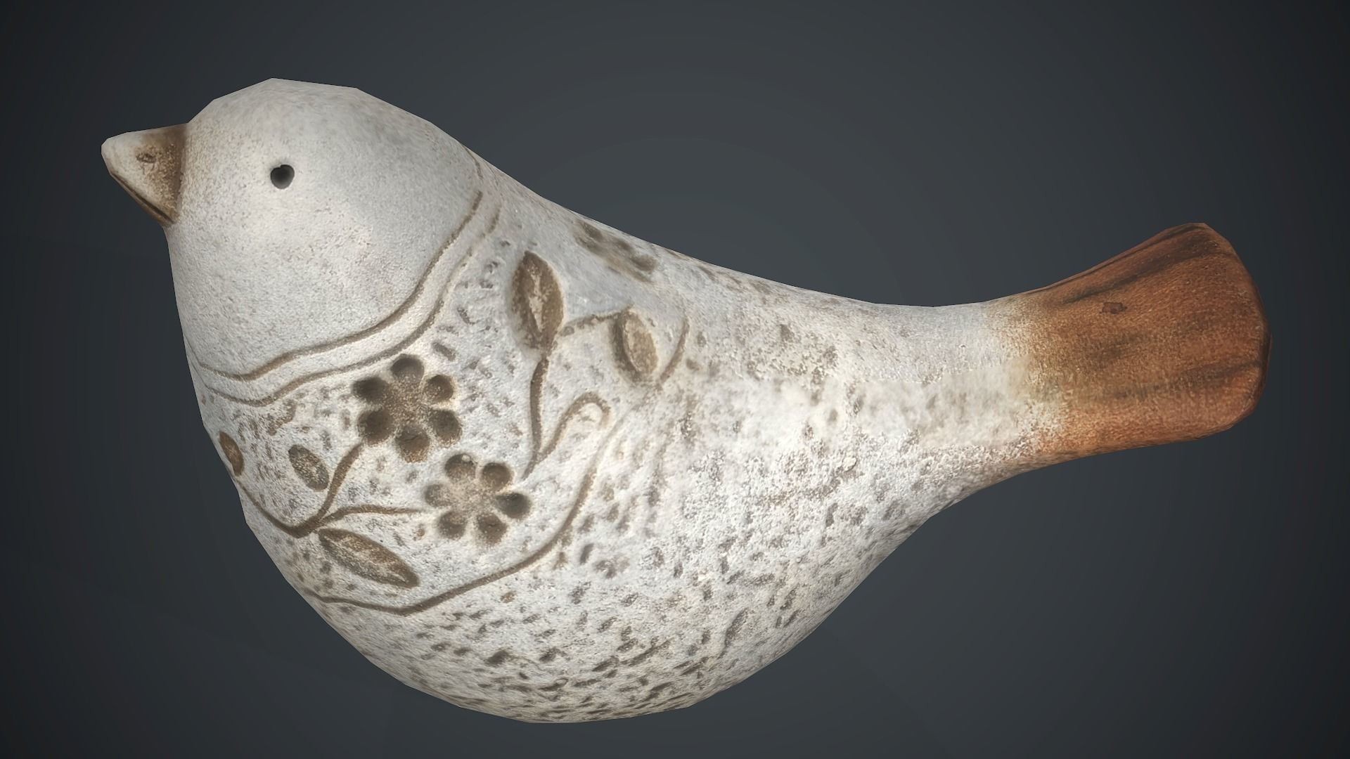 Bird Sculpture PBR Game Ready Low-poly 3D model_11