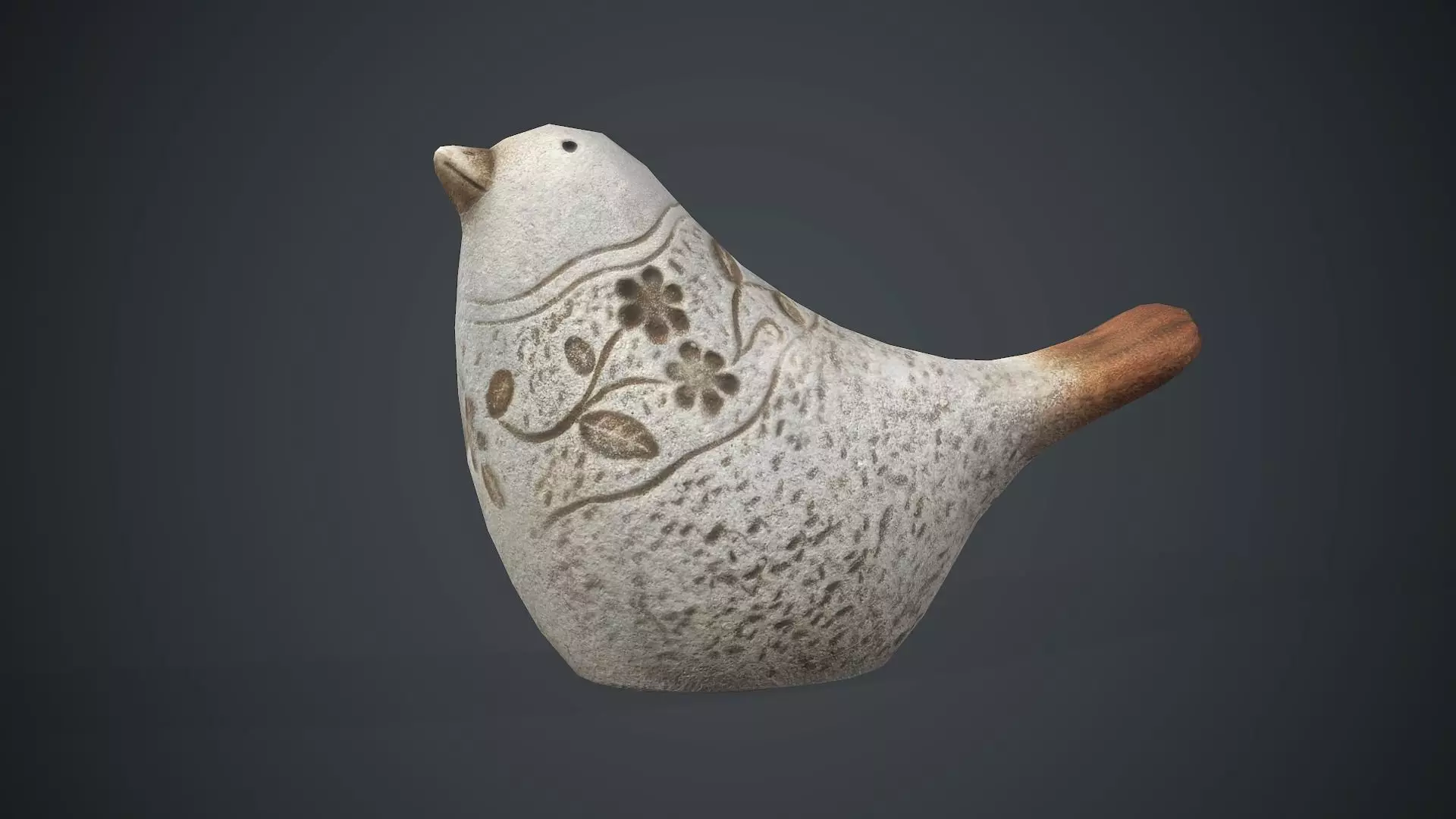 Bird Sculpture PBR Game Ready Low-poly 3D model_0