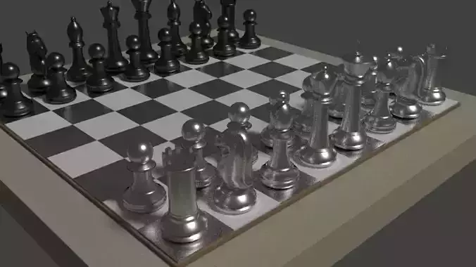 Glossy Chess Table