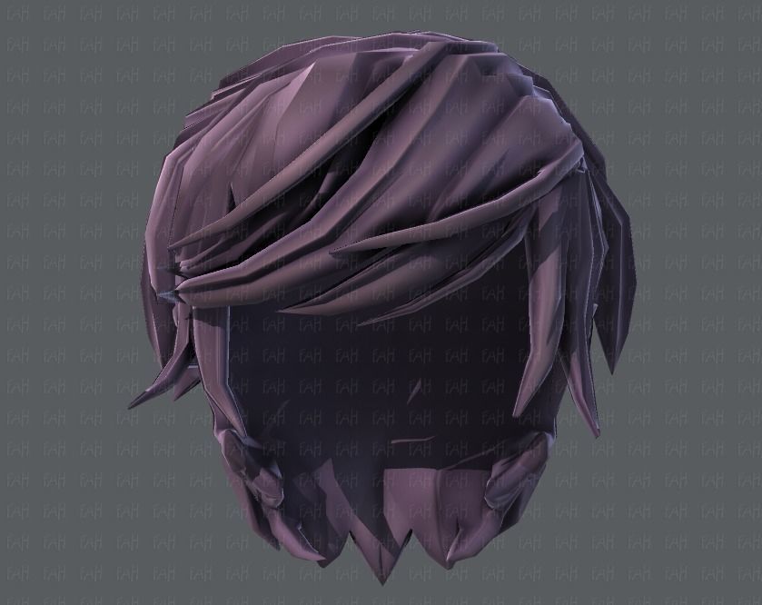 3D Hair style for boy V37 Low-poly 3D model_39