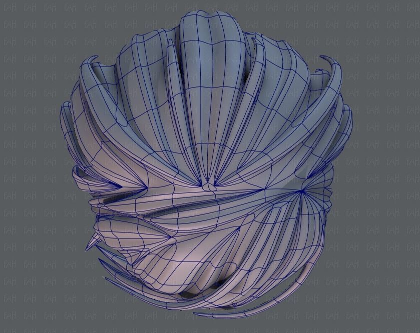 3D Hair style for boy V37 Low-poly 3D model_34