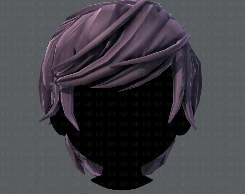 3D Hair style for boy V37 Low-poly 3D model_17