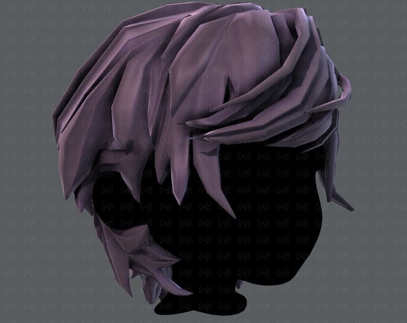 3D Hair style for boy V37 Low-poly 3D model_18