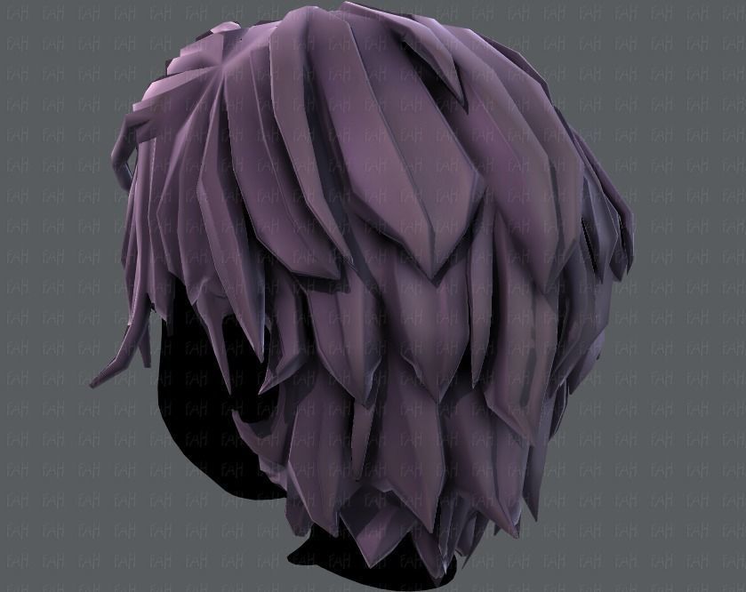 3D Hair style for boy V37 Low-poly 3D model_22