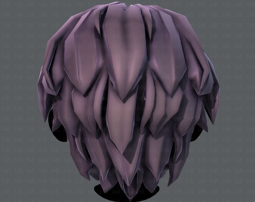 3D Hair style for boy V37 Low-poly 3D model_21