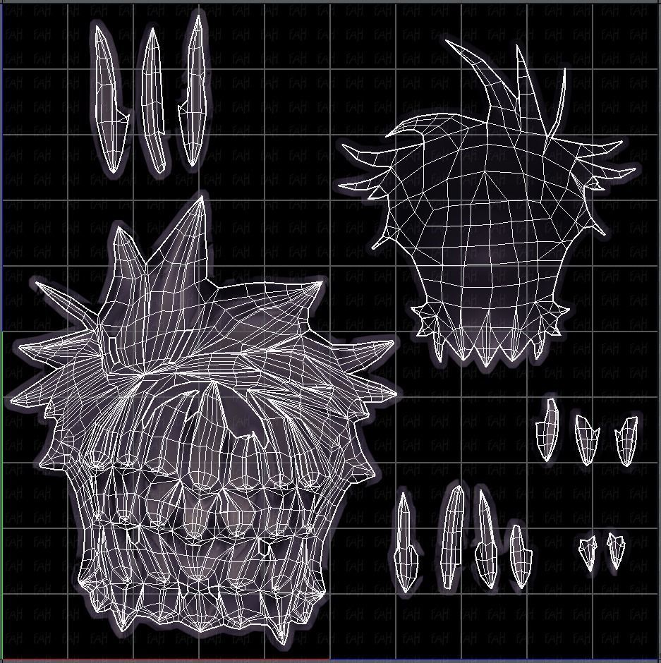 3D Hair style for boy V37 Low-poly 3D model_45