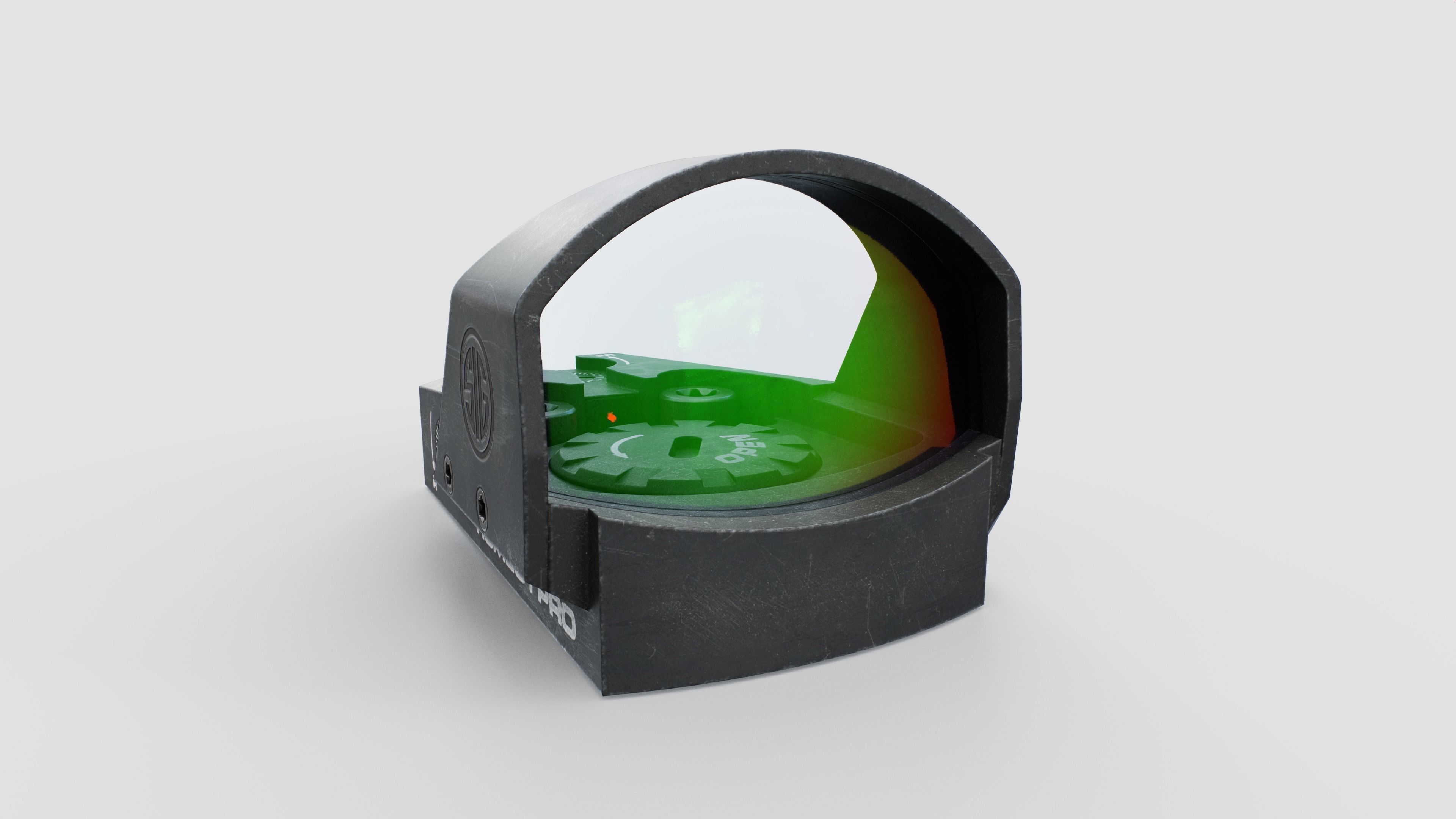 Sig Sauer Romeo1 Pro Miniture Reflex Sight Low-poly 3D model_14