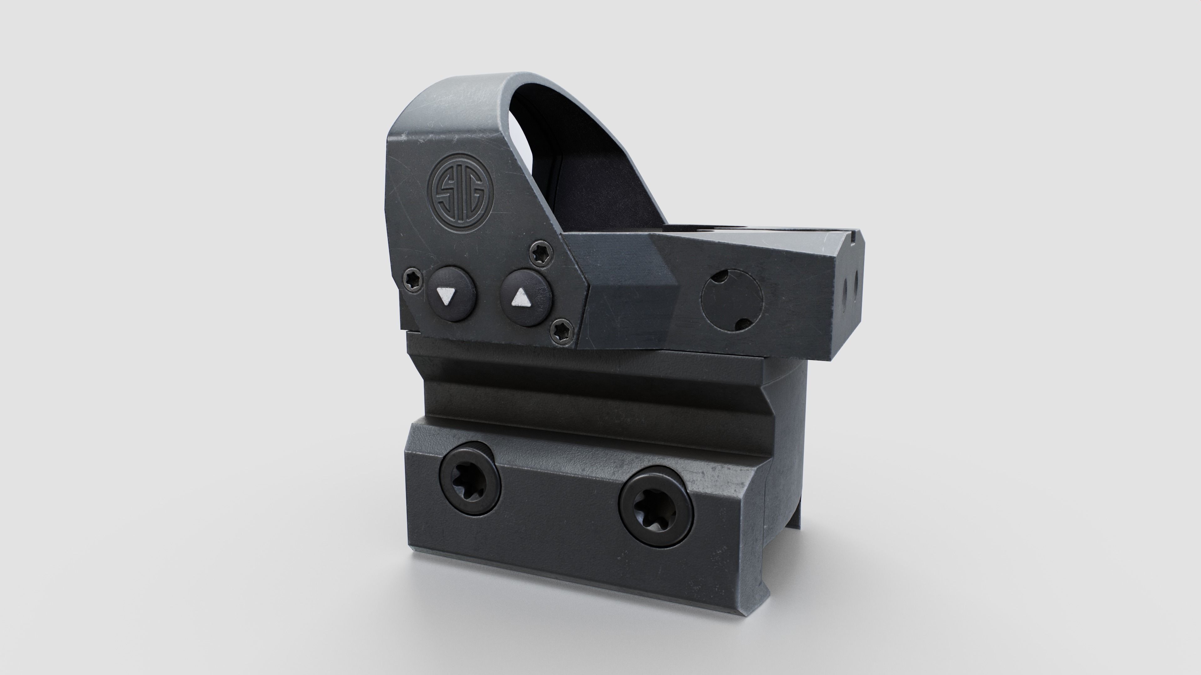 Sig Sauer Romeo1 Pro Miniture Reflex Sight Low-poly 3D model_20