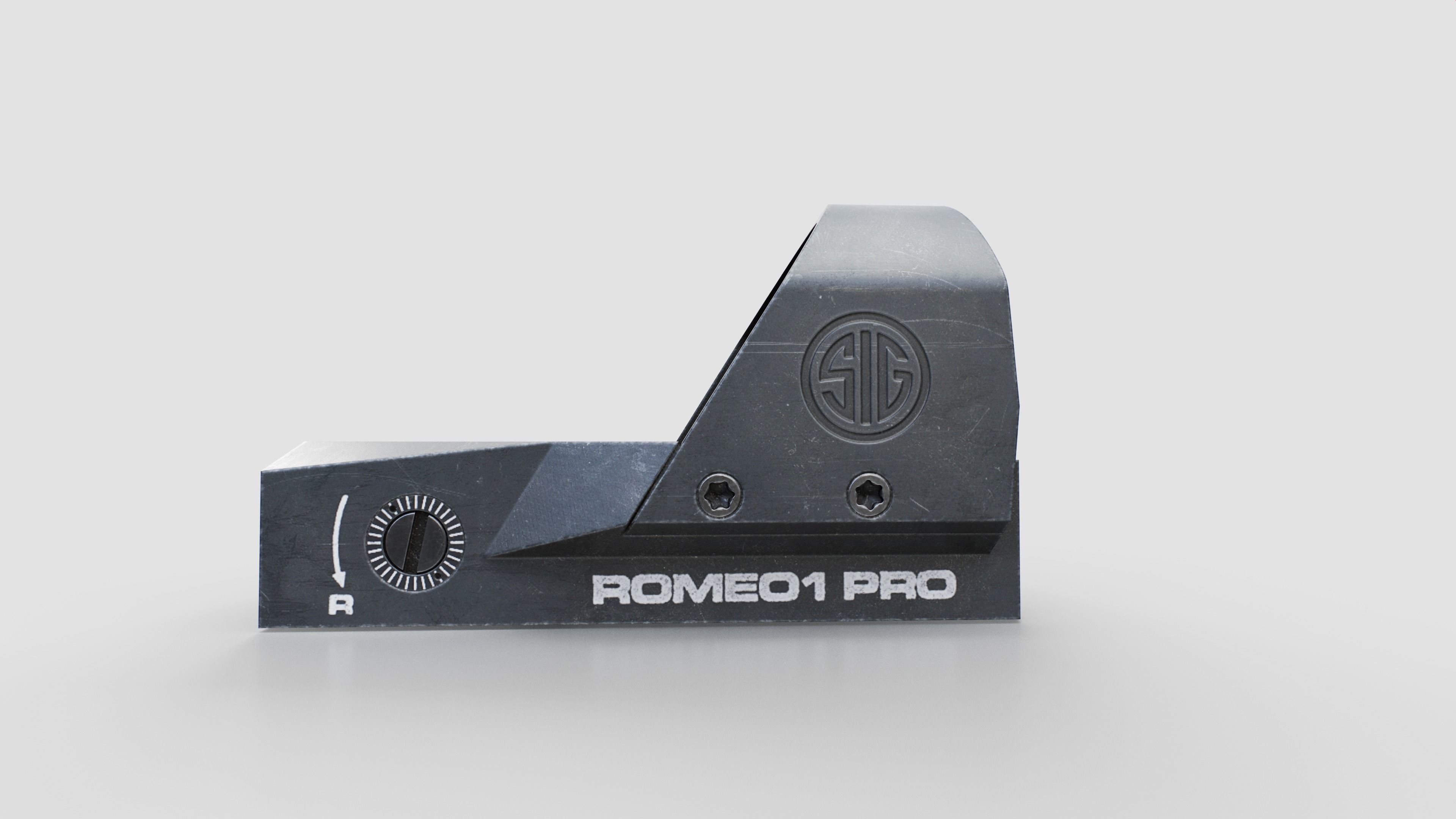Sig Sauer Romeo1 Pro Miniture Reflex Sight Low-poly 3D model_12