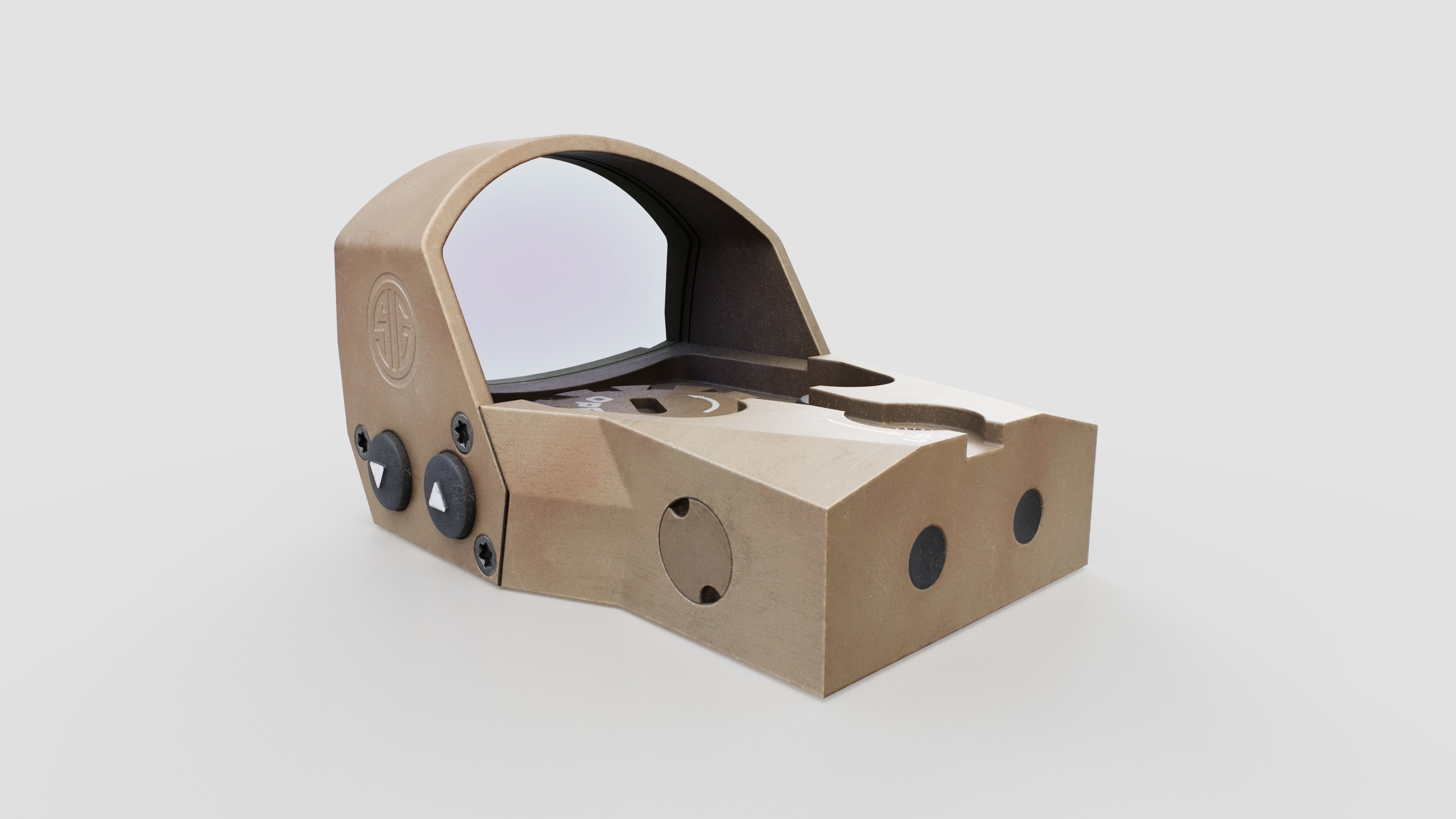 Sig Sauer Romeo1 Pro Miniture Reflex Sight Low-poly 3D model_7