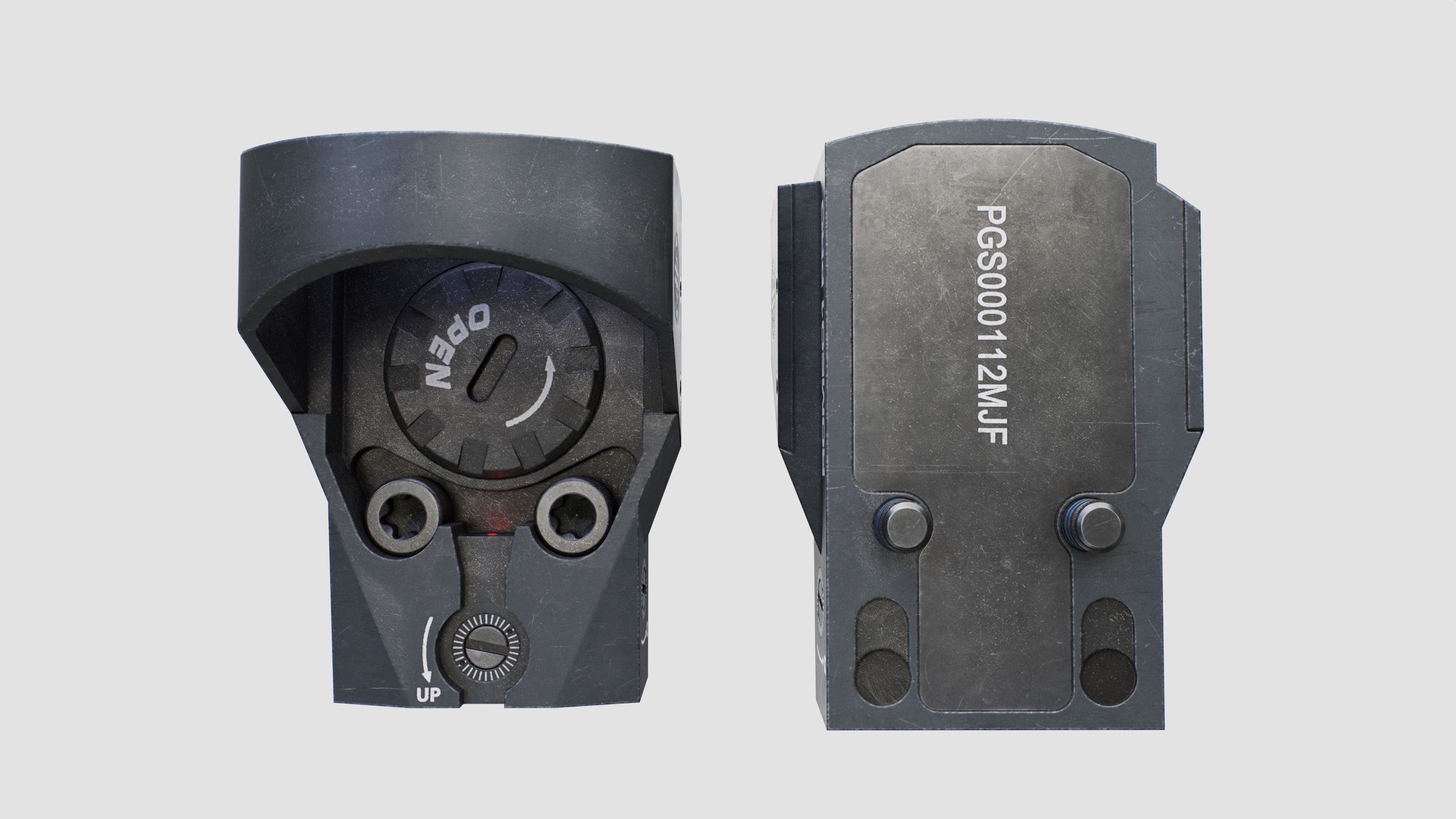 Sig Sauer Romeo1 Pro Miniture Reflex Sight Low-poly 3D model_16