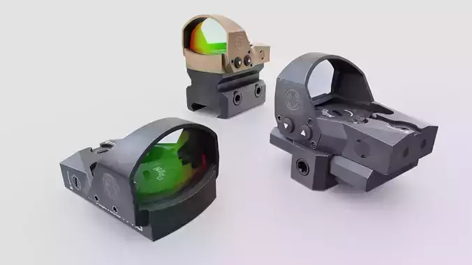 Sig Sauer Romeo1 Pro Miniture Reflex Sight Low-poly 3D model