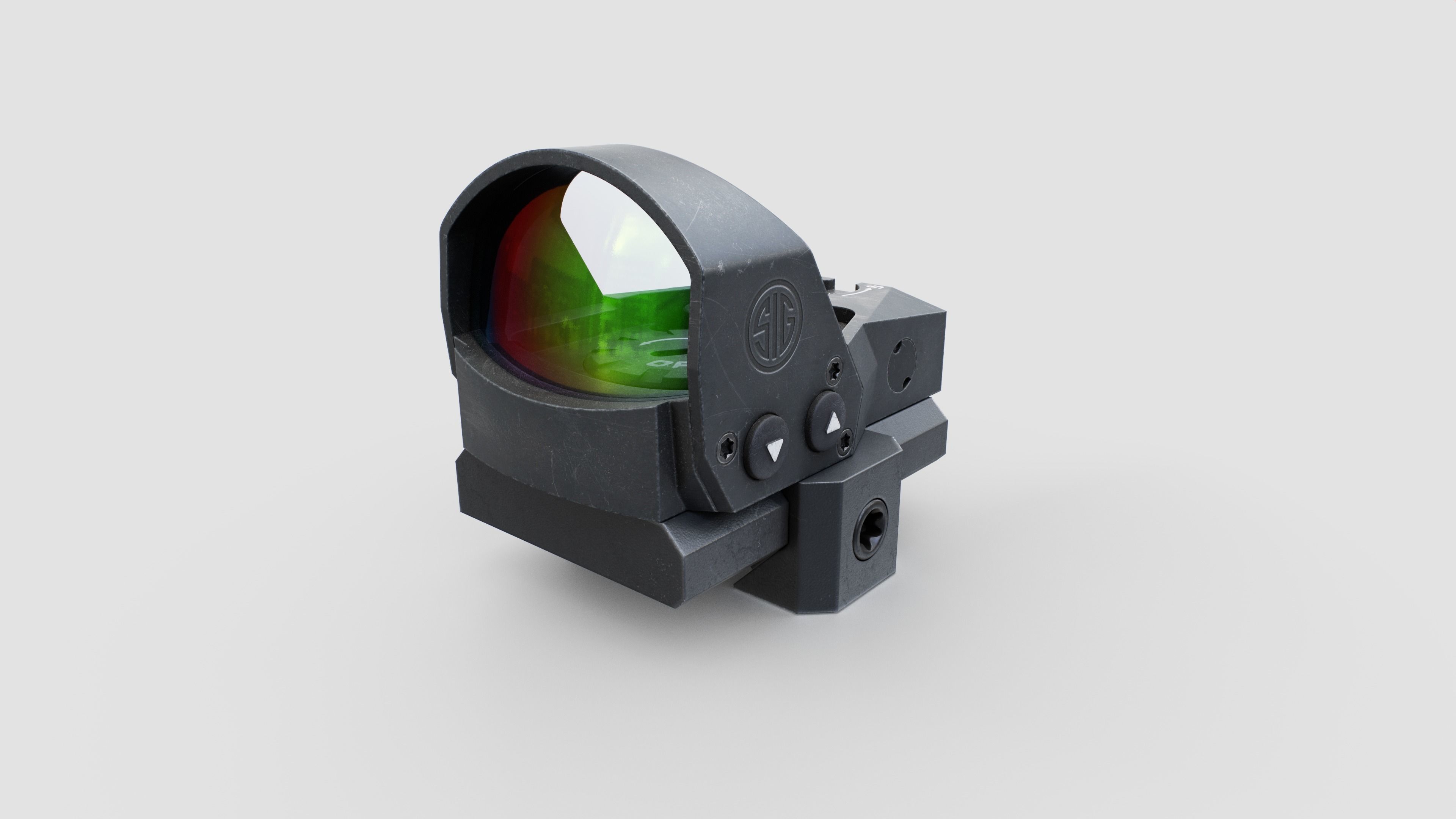 Sig Sauer Romeo1 Pro Miniture Reflex Sight Low-poly 3D model_17