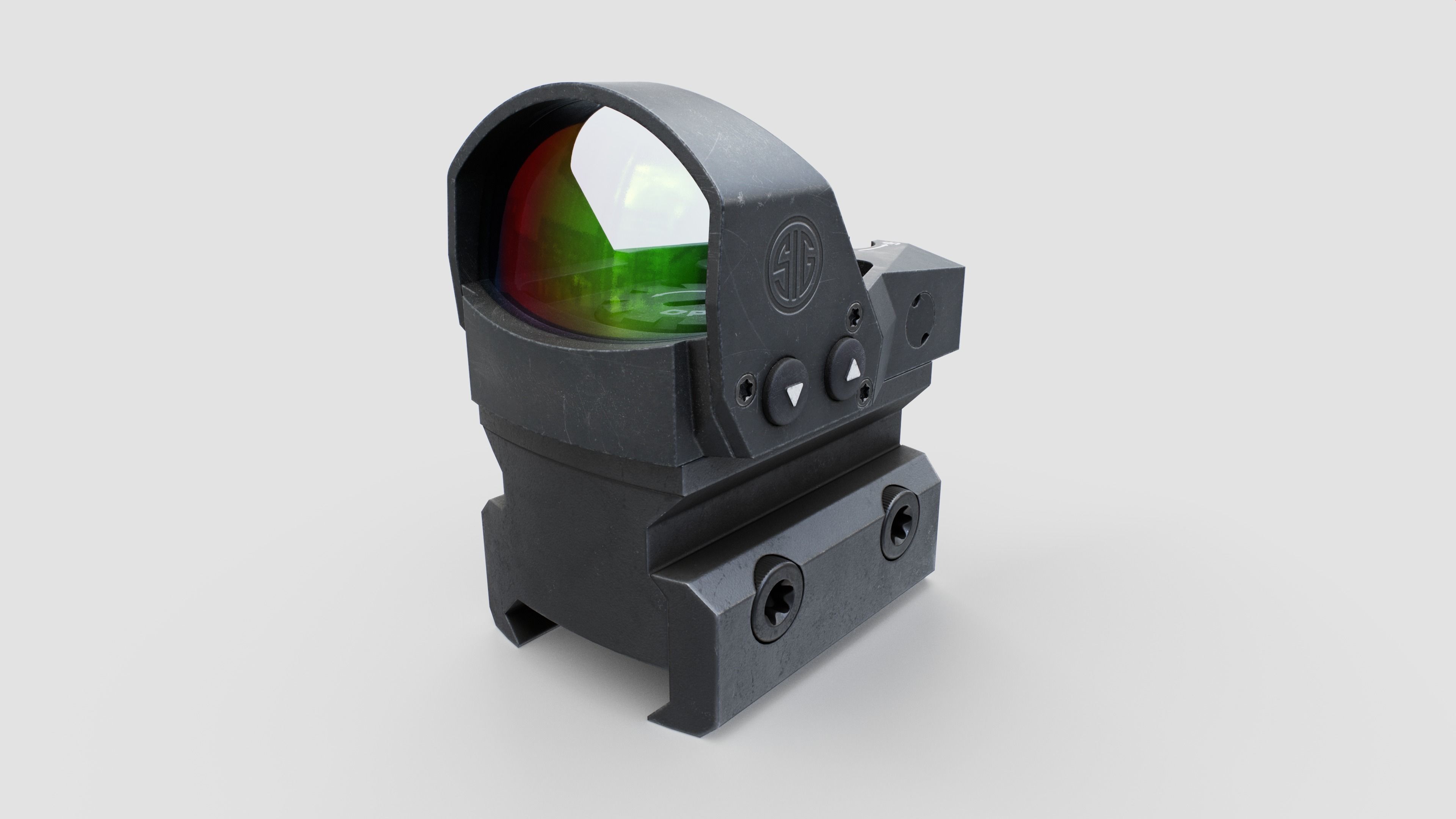 Sig Sauer Romeo1 Pro Miniture Reflex Sight Low-poly 3D model_18