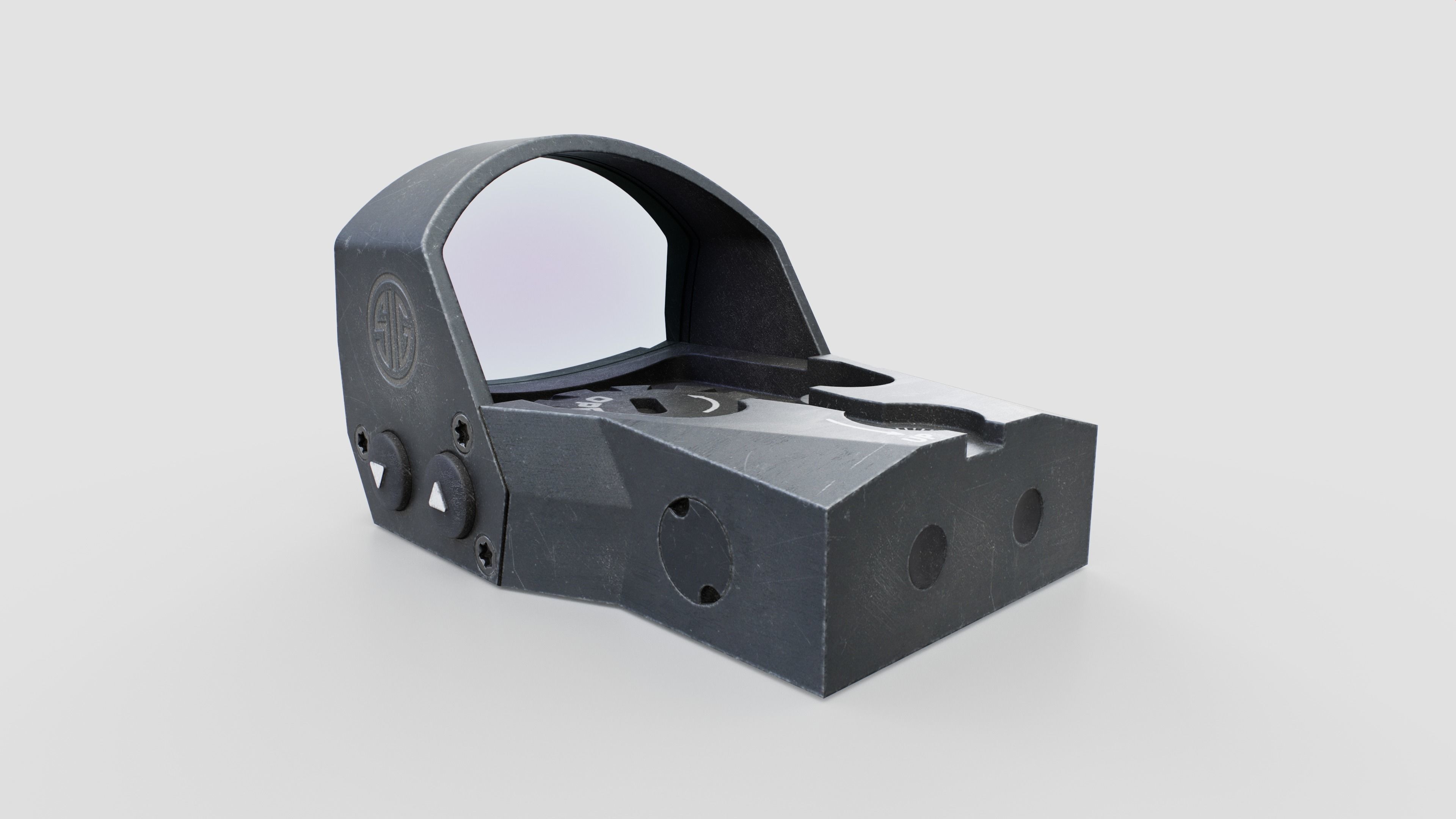 Sig Sauer Romeo1 Pro Miniture Reflex Sight Low-poly 3D model_6