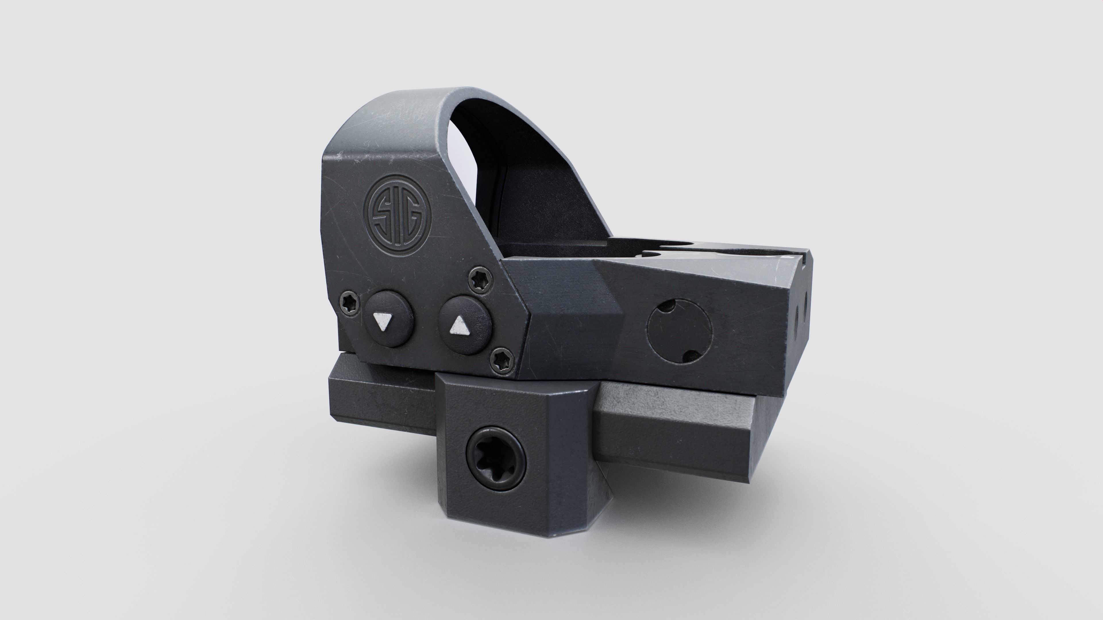 Sig Sauer Romeo1 Pro Miniture Reflex Sight Low-poly 3D model_19