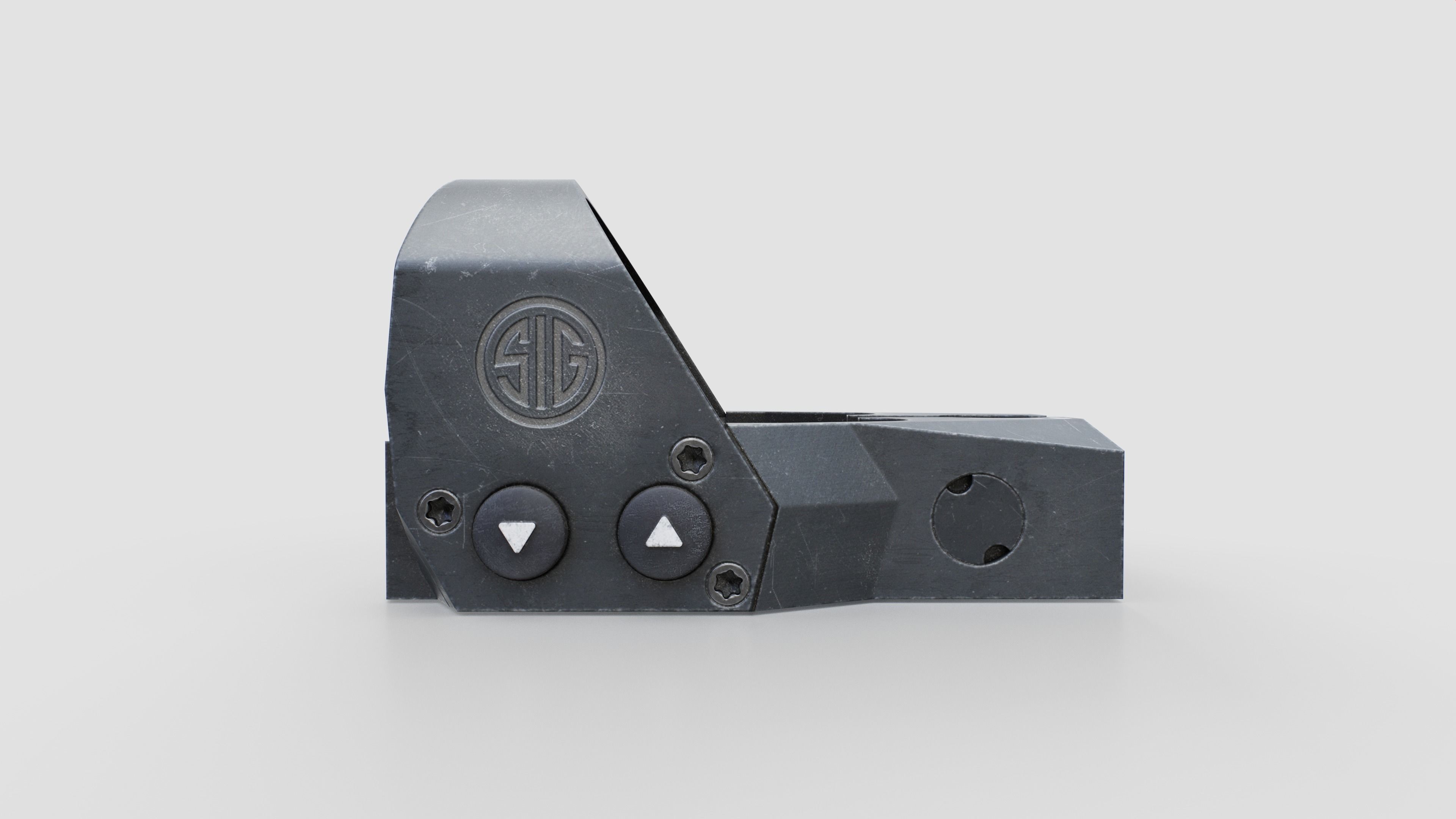 Sig Sauer Romeo1 Pro Miniture Reflex Sight Low-poly 3D model_4