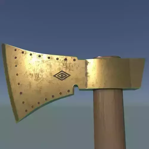 Axe 1 knife Low-poly 3D model