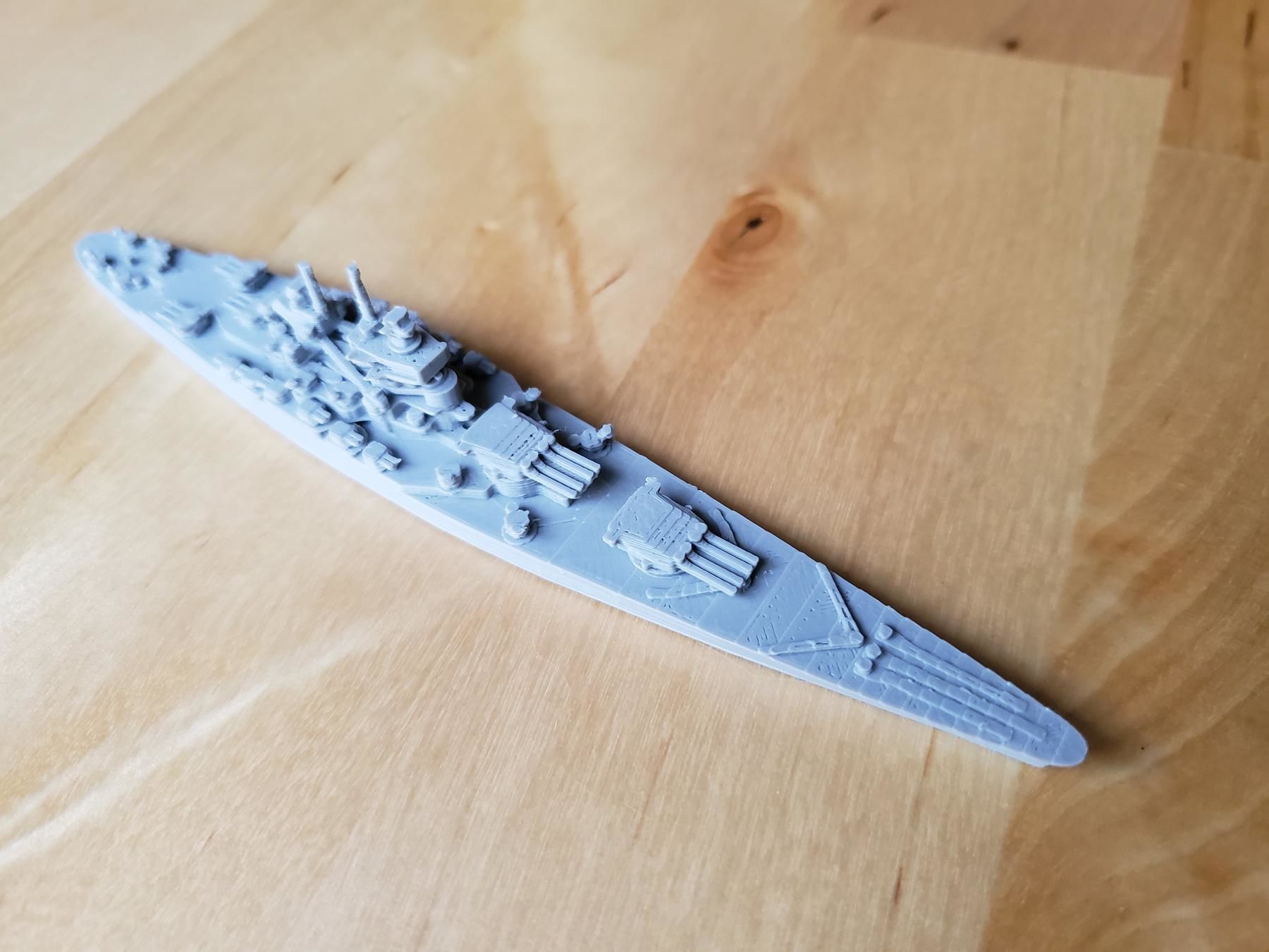 French Richelieu Class Battleship 3D print model_23