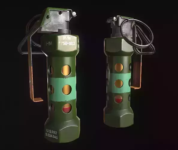 M84 Stun Grenade Low-poly 3D model