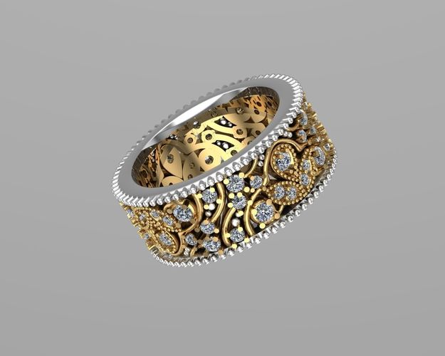 Pattern gold rings NN065 3D print model