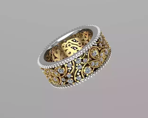 Pattern gold rings NN065