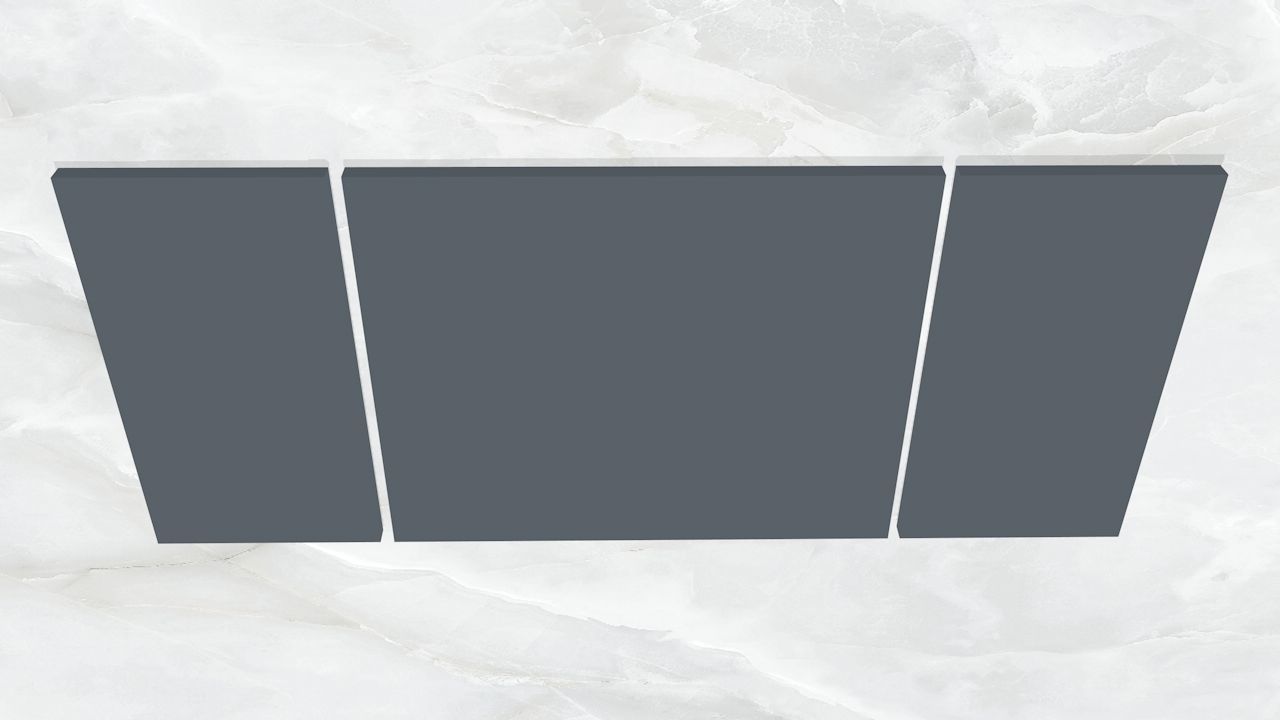 Triptych Wall Art Chameleon Low-poly 3D model_4