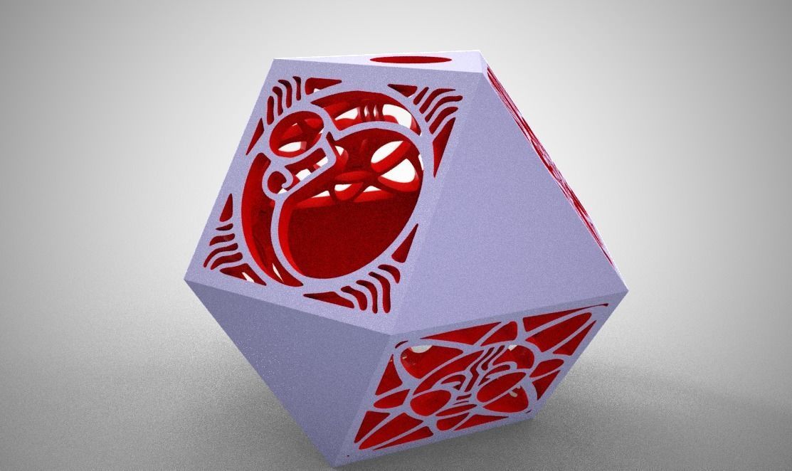 Cuboctahedron paper sculpture 3D print model_11