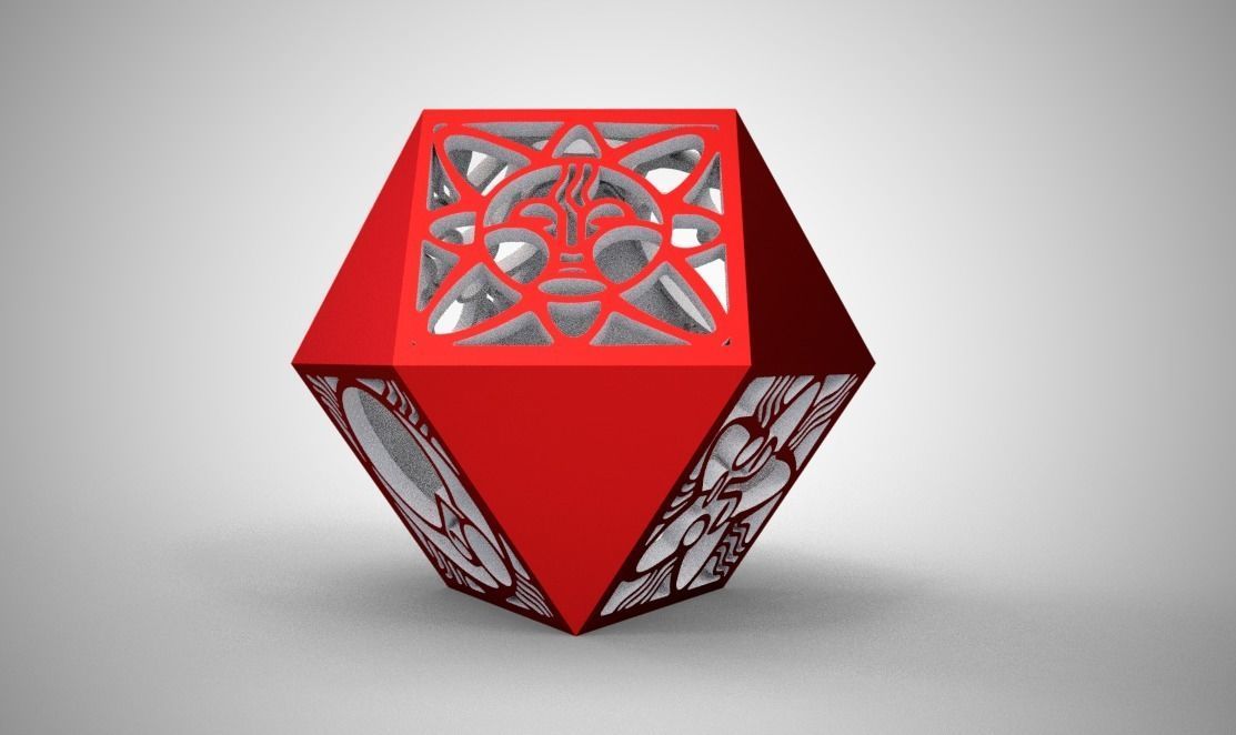 Cuboctahedron paper sculpture 3D print model_5